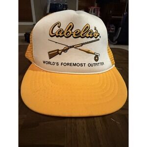 Vintage Cabela's Trucker Hat World's Foremost Outfitter Mesh Snapback